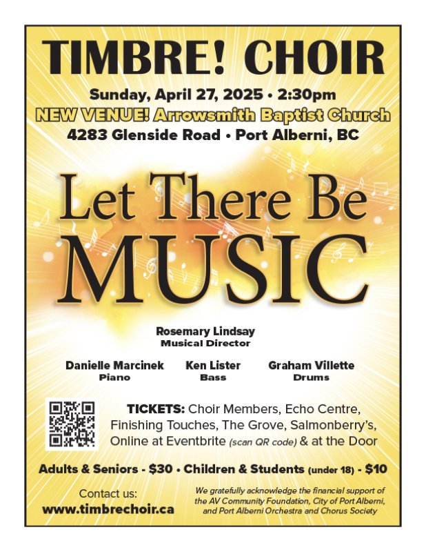 Timbre! 2025 Spring Concert Poster