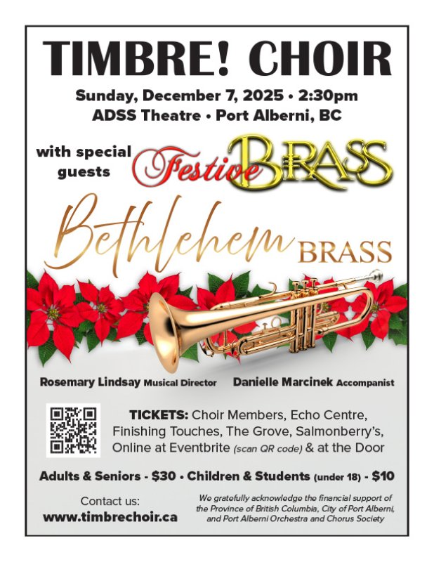 Timbre! 2025 Christmas Concert Poster